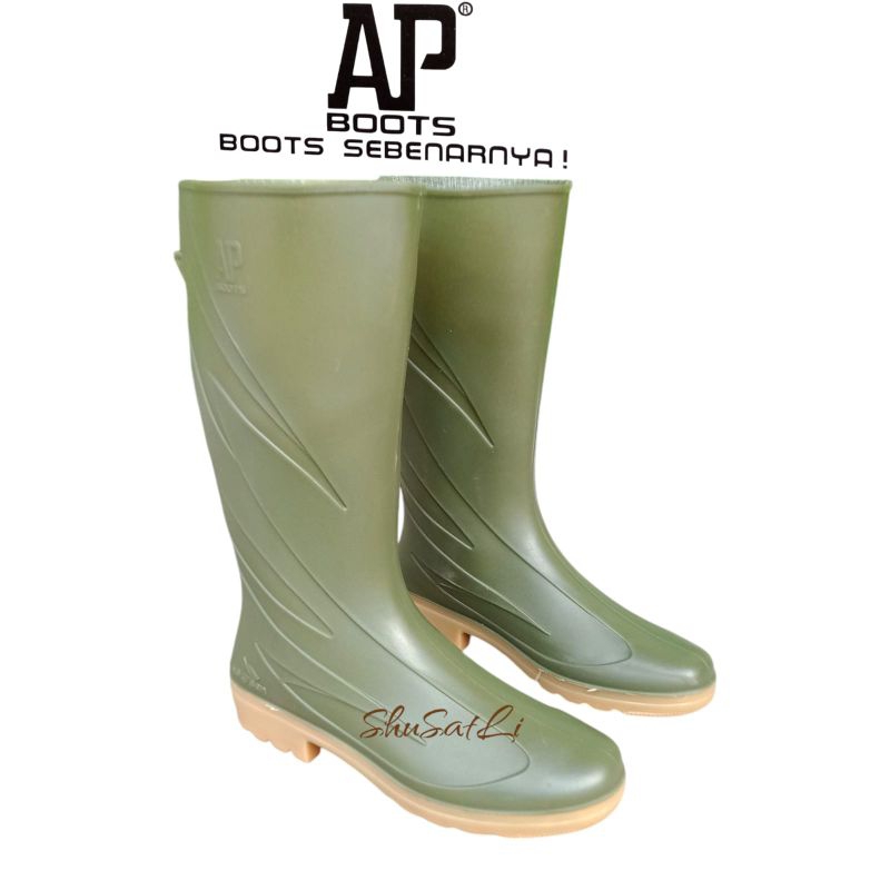 AP BOOTS GO GREEN 2017 Sepatu boots AP karet PVC Original