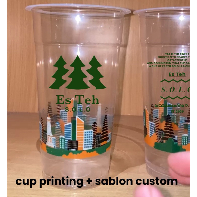 CUP PRINTING 22OZ 8 GRAM UNGGUL-ES TEH JUMBO-SABLON + CUP|TEH SOLO |TEH CANDU|BEST TEA|TEH NUSANTARA