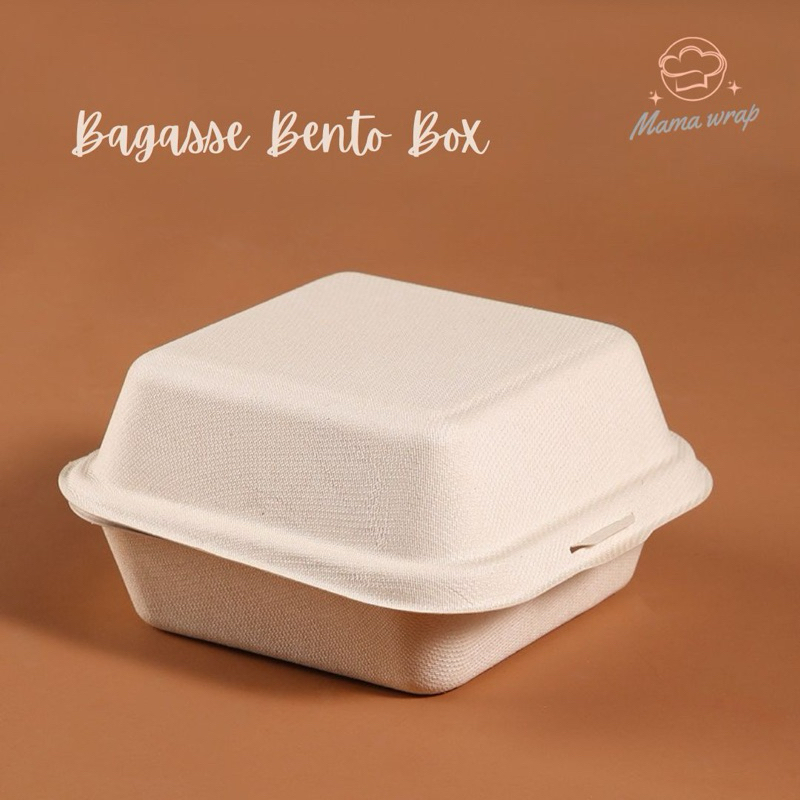 Bagasse Lunch Box Korean Bento Cake Box Burger Box