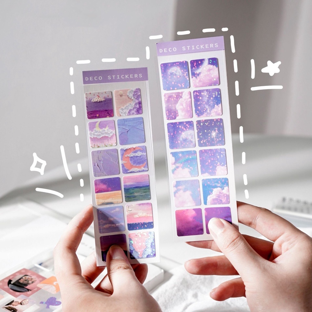 

Moonlight Background Pretty Sky Sticker Stiker Decorative Awan Craft / Sticker Awan