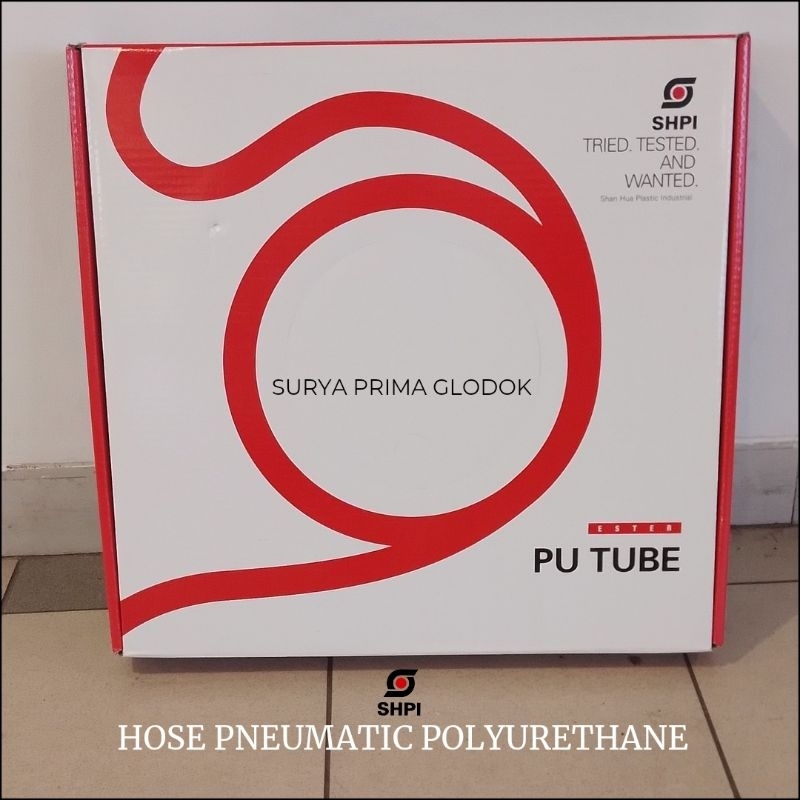 Selang PU SHPI 8MMX12MM Selang Angin Pneumatic Polyurethane 1 Roll 100M Made In Taiwan