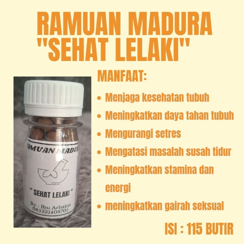 Ramuan madura "SEHAT LELAKI"| Jamu Kesehatan Meningkatkan Daya Tahan Tubuh| Jamu Madura Asli Origina