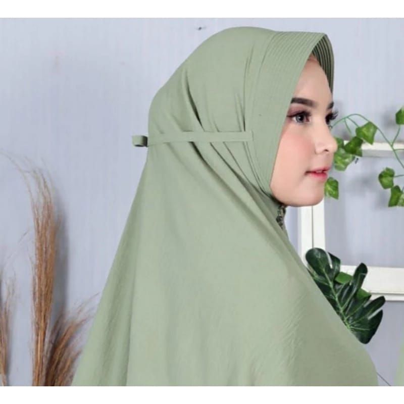 HIJAB BERGO PET XL TALI CRINKLE