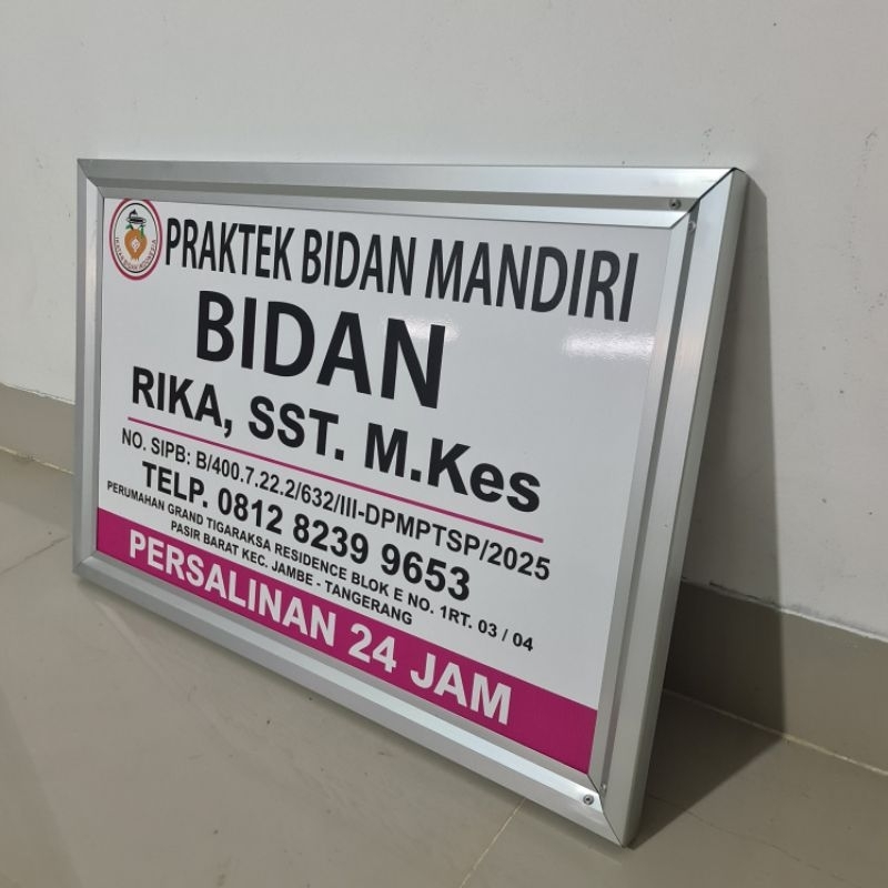 Plang Nama / Panan Nama Bidan/Dokter/ Toko Custom Design