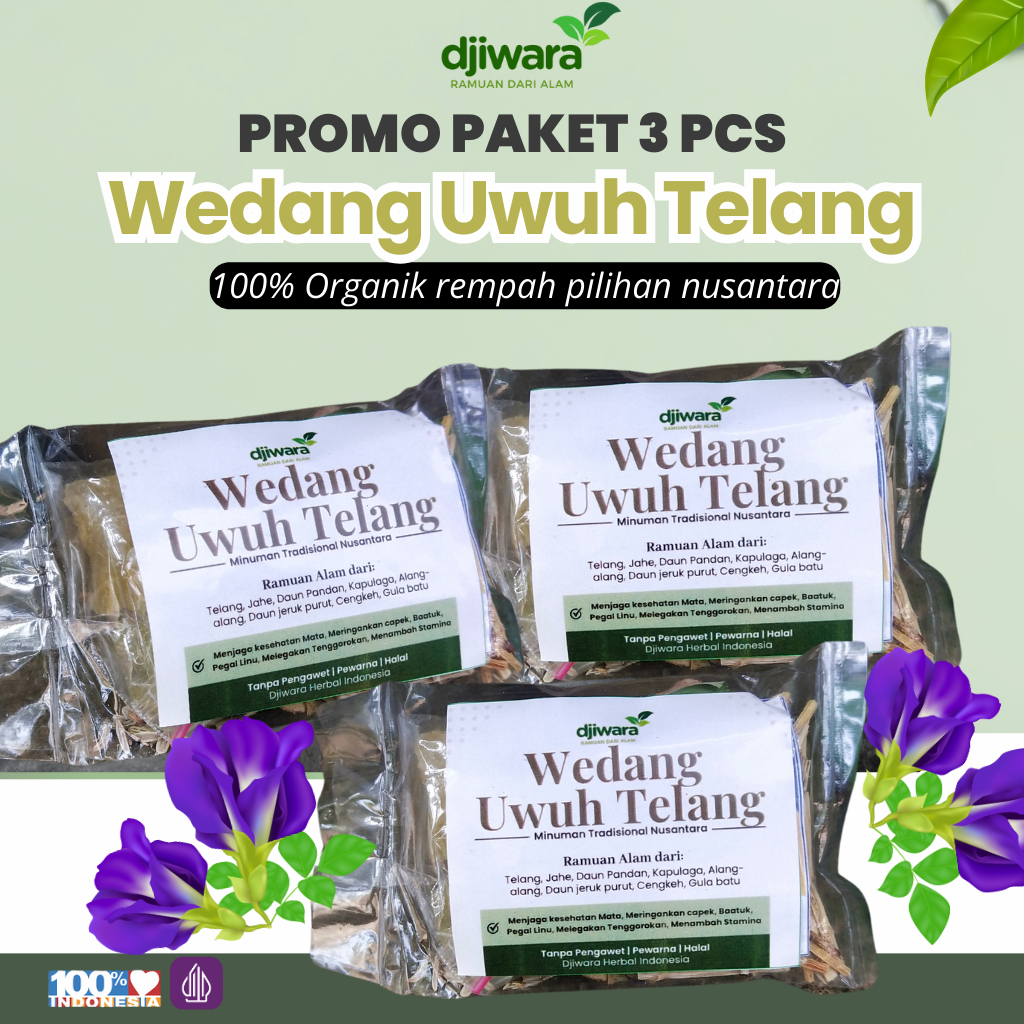 

Wedang Uwuh Telang – Minuman Tradisional Penghangat Badan | Rempah Alami | Cocok Untuk Masuk Angin