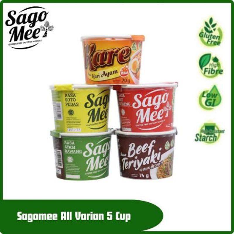 

SAGO MEE GLUTEN FREE MIE INSTAN BEEF TERIYAKI KARI AYAM PEDAS SOTO PEDAS MIE GORENG AYAM BAWANG