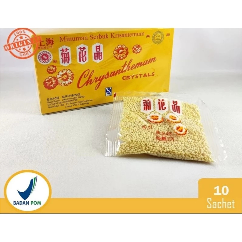 

Shang Hai Chrysanthemum CRYSTAL Teh Kembang Isi 10Sachet TEH BUNGA TEH KRISAN SHANGHAI Untuk Panas Dalam
