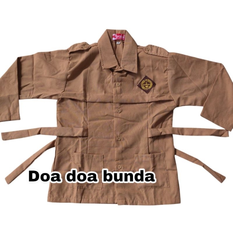 Baju/Atasan Seragam Sekolah Pramuka Tali SD Anak Perempuan Baju pramuka Lengan Panjang