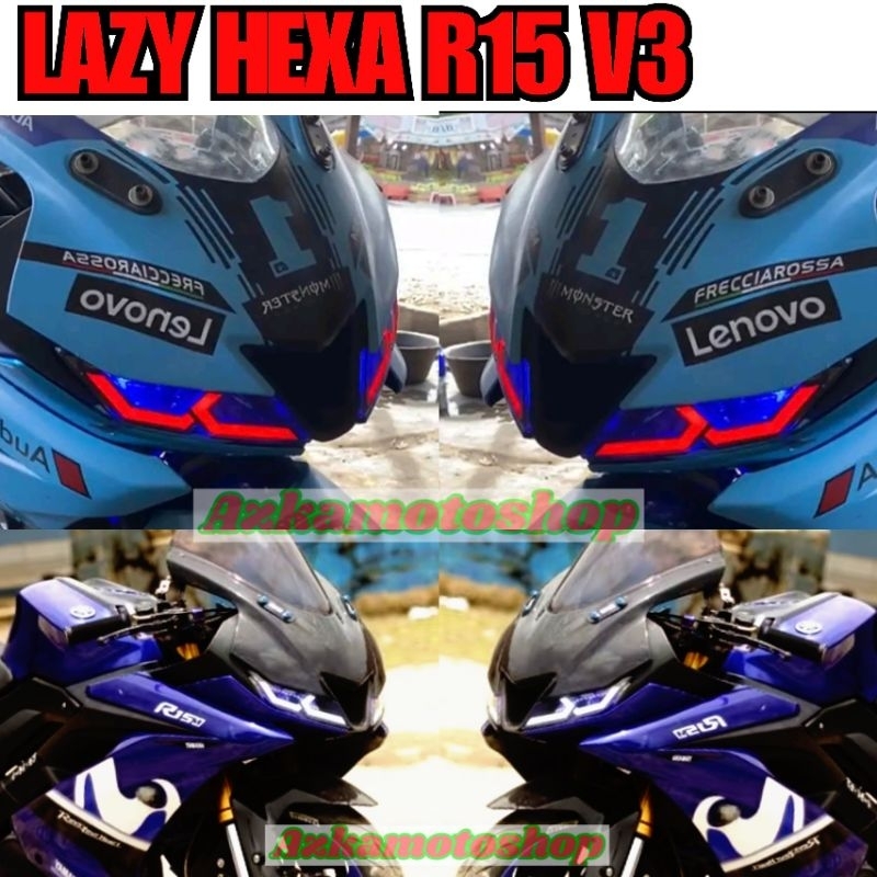 LAMPU ALIS LAZY HEXAGON R15 V3 LAZY HEXA R15 V3