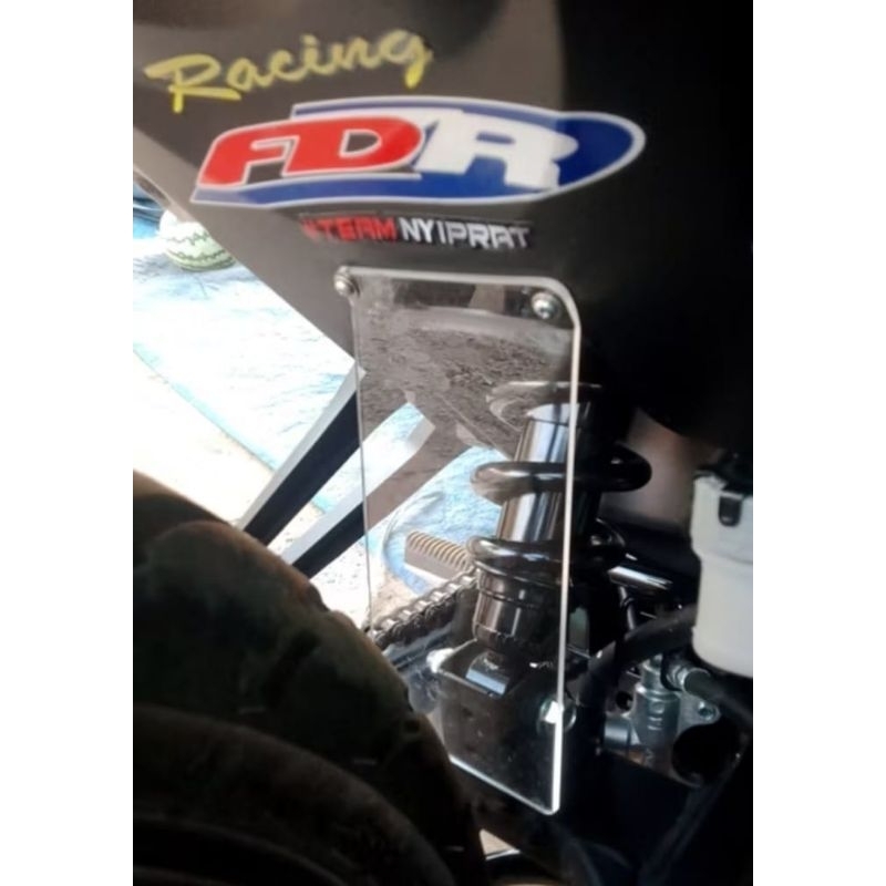 Mudflap Akrilik Penahan Lumpur Yamaha MX New MX King Akrilik 3mili Bening Transparan