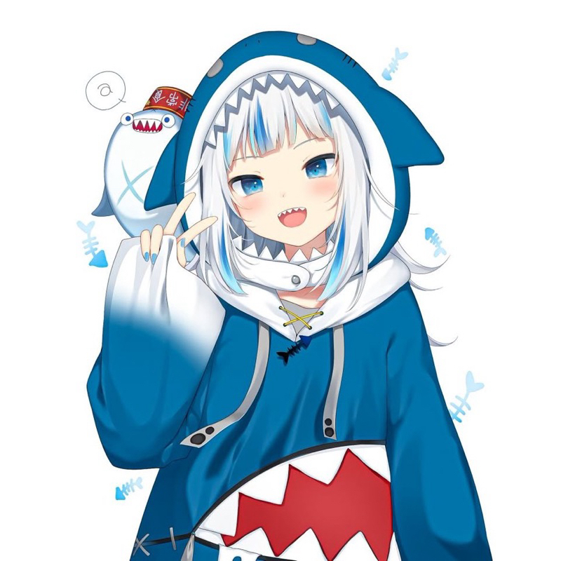 WTS Costume Cosplay Gawr Gura Vtuber
