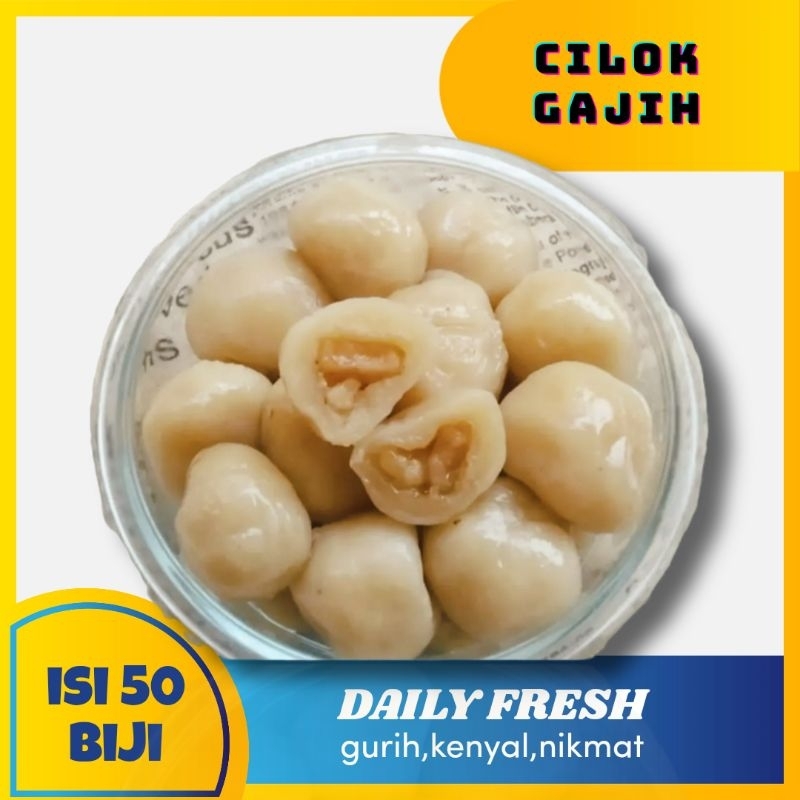 

Cilok gajih sapi 50 biji ukuran sedang rasa mantap