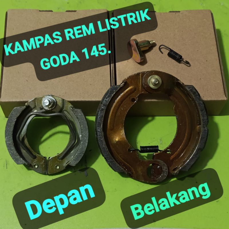 KAMPAS REM SEPEDA LISTRIK TYPE GODA 145 / SEPAKET DEPAN BELAKANG SEPEDA LISTRIK GODA 145
