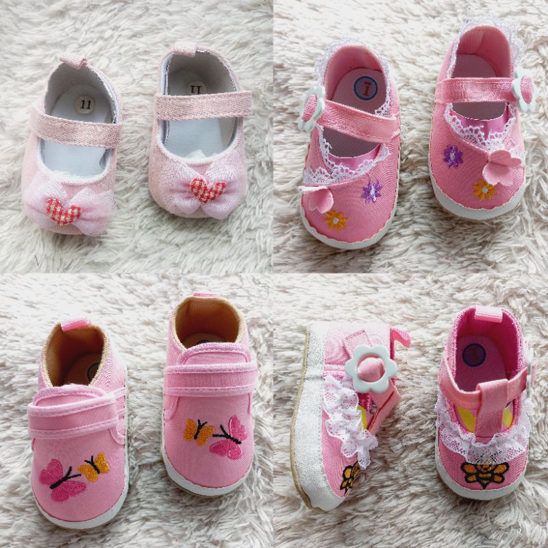 FP571 FP545 - BB lucky / import - sepatu bayi cewek - prewalker flat shoes butterfly bee flower rend