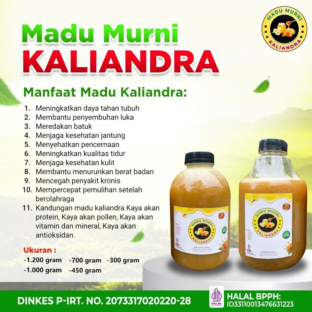 

MADU MURNI KALIANDRA 100% MURNI