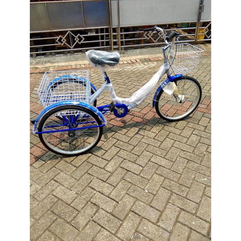 Sepeda Roda Tiga Dewasa/Becak/Sepeda Gerobak Bisa Buat Bawa Barang