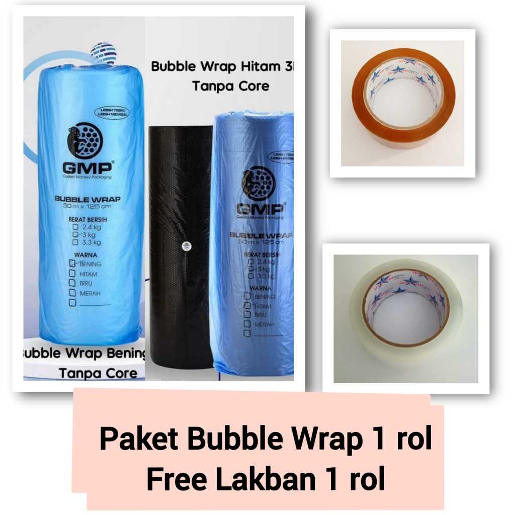 

Bubble Wrap/Plastik Packing GMP Roll FREE Lakban 1 rol