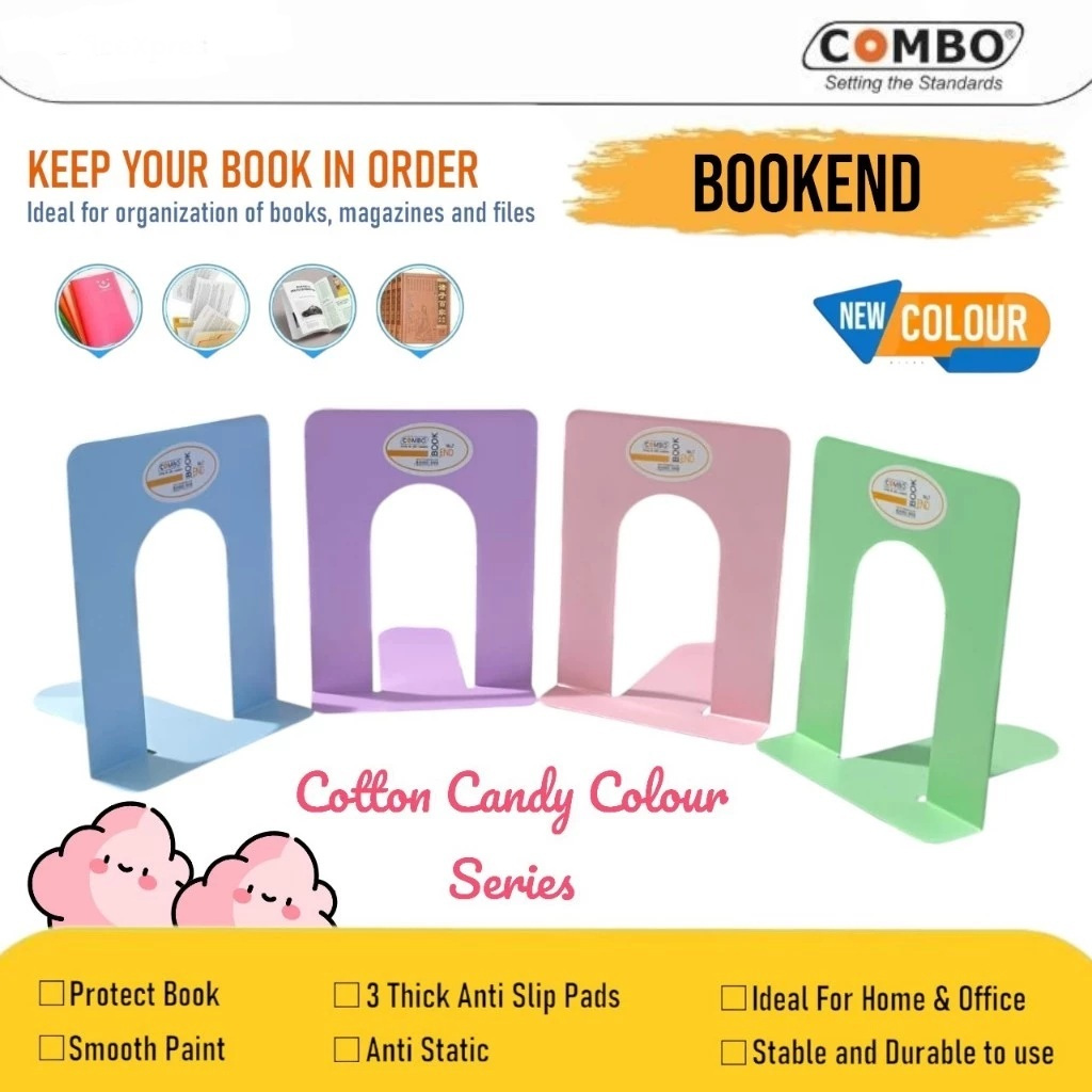 

Book End Combo No.7 (2pc) Pastel
