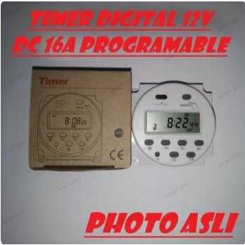 Programable timer switch digital timer 12V DC 16A auto on/off timer 12V