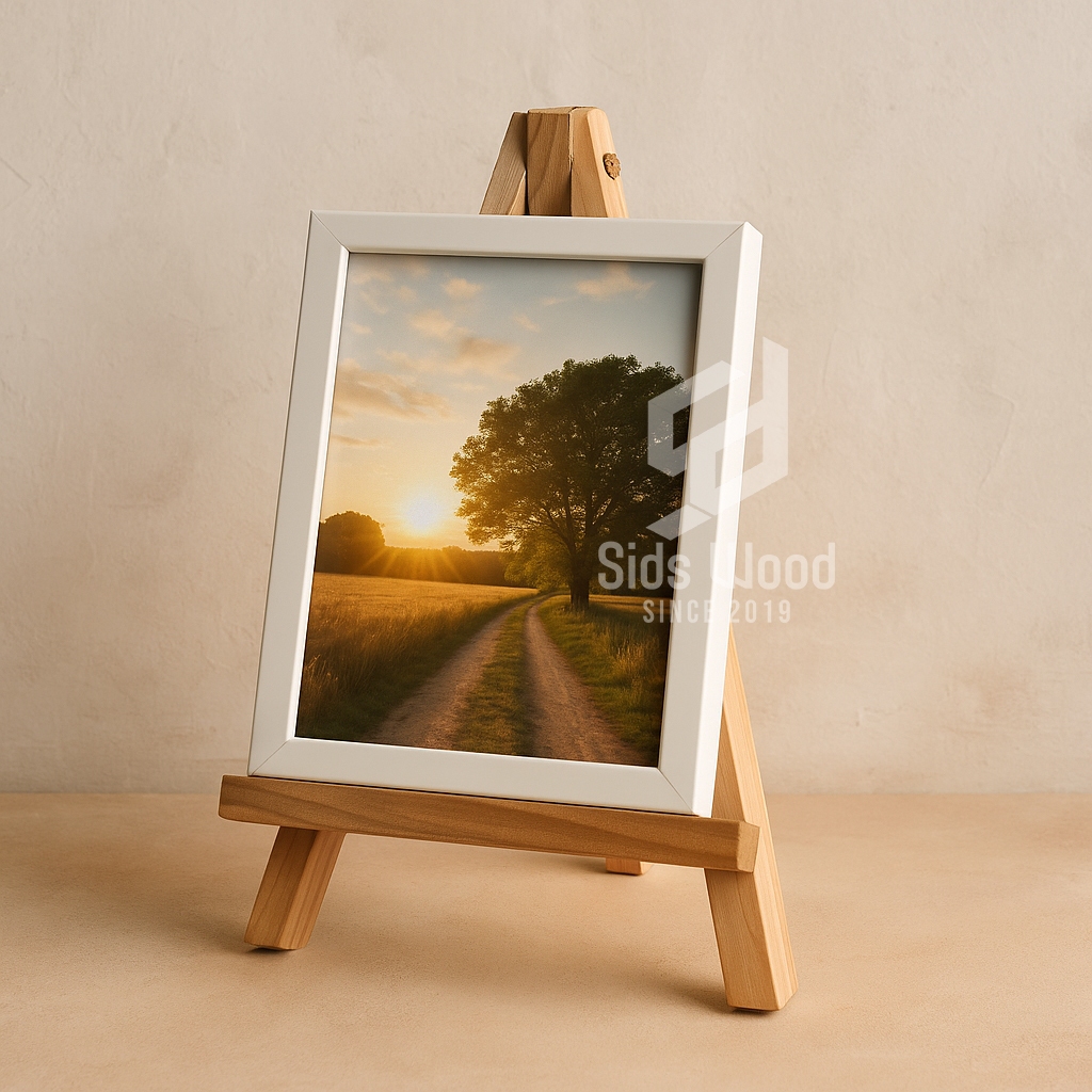 

SidsWood [SE3020] Stand Holder Kayu Dudukan Walldecor Photo Bahan Kayu Jati Belanda Bentuk Segitiga Mini Easel 30x20cm