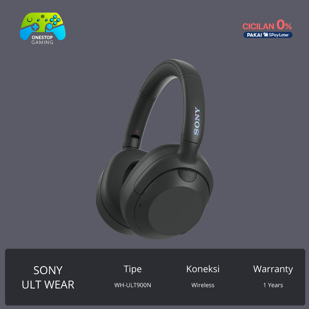 Sony ULT WEAR WH-ULT900N Headset Nirkabel Penghilang Suara Berisik Over-Ear