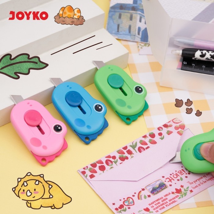 

Mini Cutter JOYKO CU-0520 / Pisau Pemotong Kater Anak Model Dino Imut Simpel | MITRA ABADI KATALOG