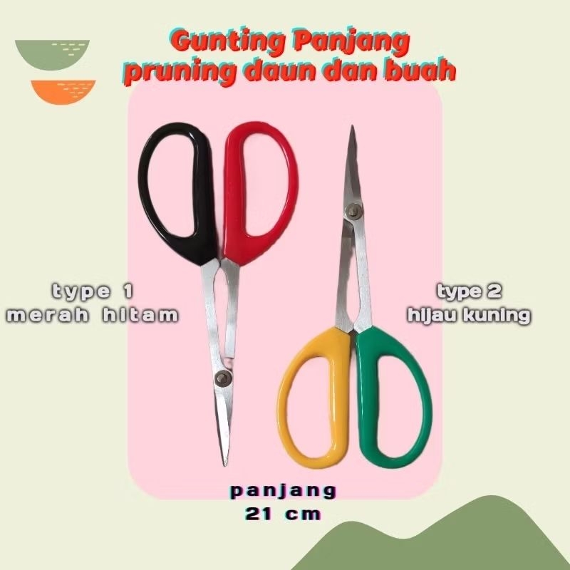 

Gunting Panjang Pruning Daun Bunga Buah Gunting Bonsai Tanaman Hias 21 cm