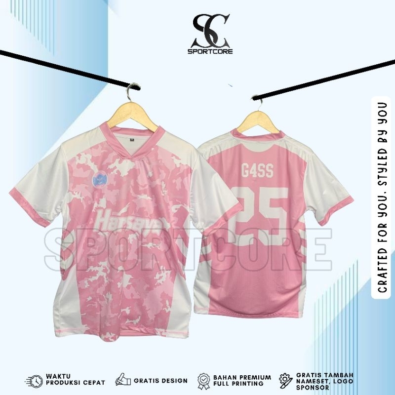 Jersey Voli Cewek Fullprinting Custom Nama Nomer