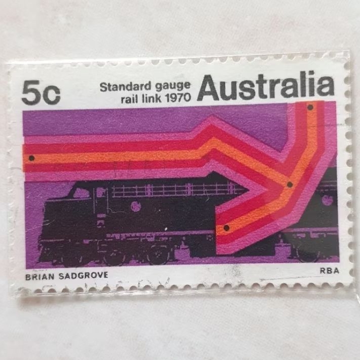 

Perangko Australia Completion of Standard Gauge Rail Link Tahun 1970