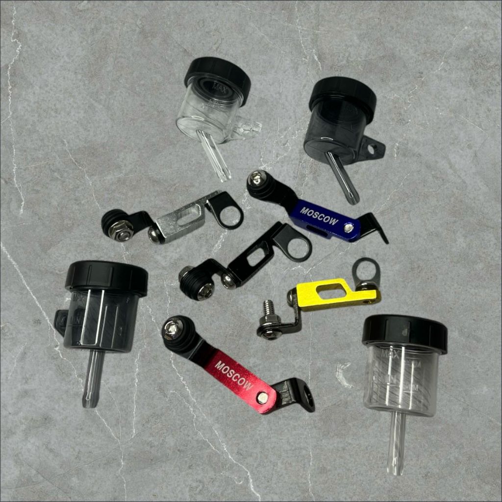 PAKET TABUNG MINYAK REM SET BAUT DEPAN BELAKANG PLUS BRACKET DUDUKAN TABUNG MINYAK BREKET TABUNG MAS