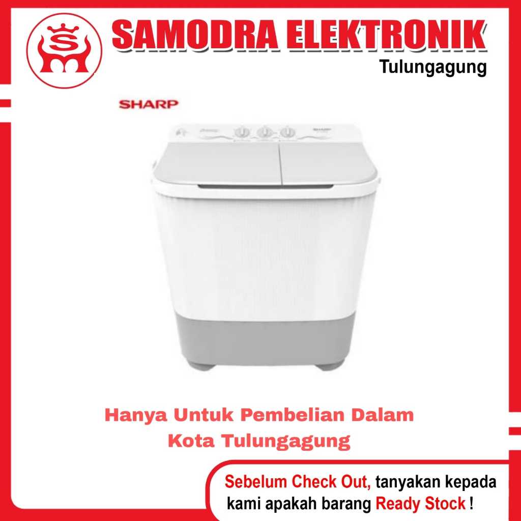 Mesin Cuci SHARP ES-T90MW-HK | Mesin Cuci 2 Tabung Sharp | Mesin Cuci 8 Kg Sharp