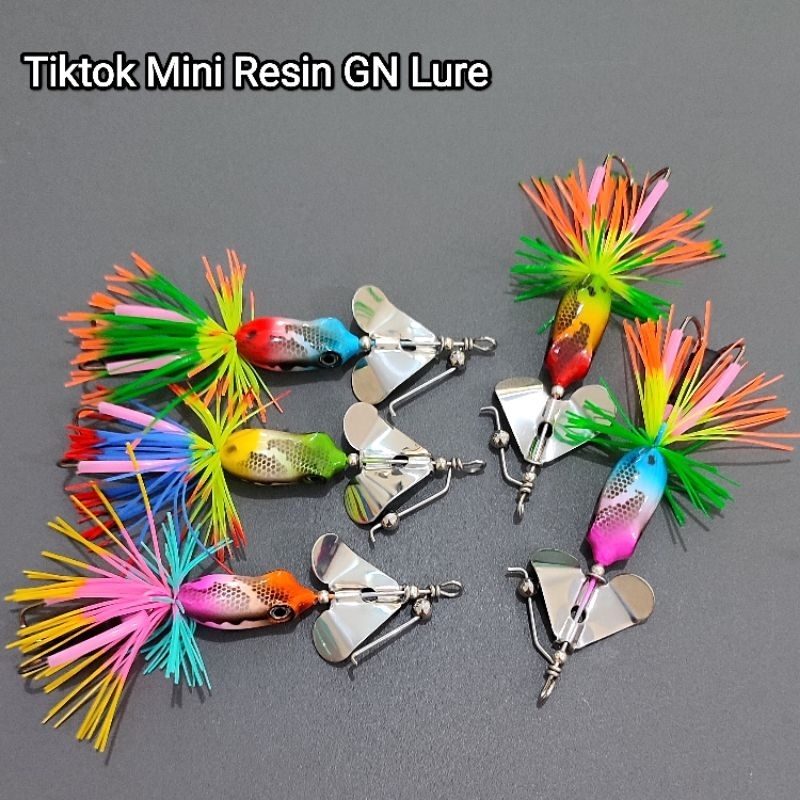 TEKTOK MINI GHAN LURE. TIKOK MINI RESIN. DOMPENG MINI. umpan casting gabus. lure casting gabus