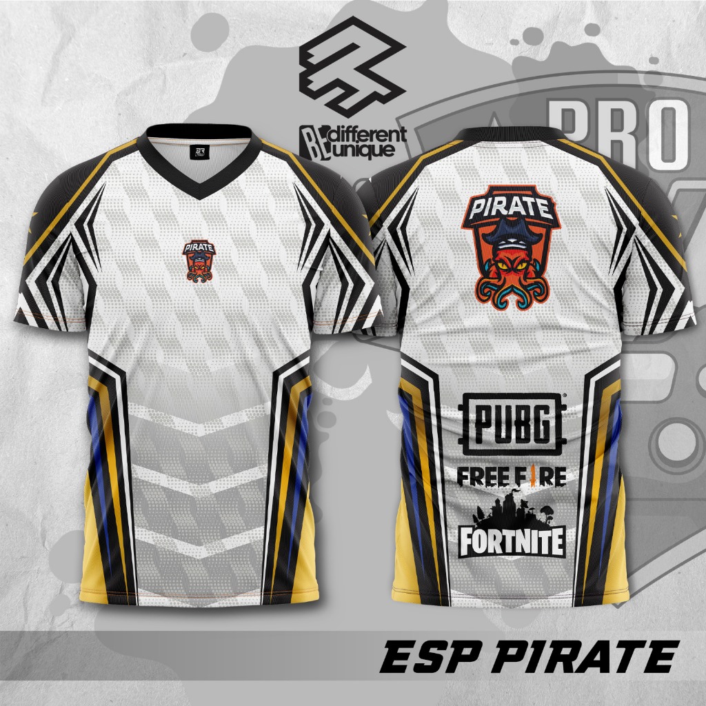 Jersey Olahraga Daily Wear 3R Full Printing Esport Pirate