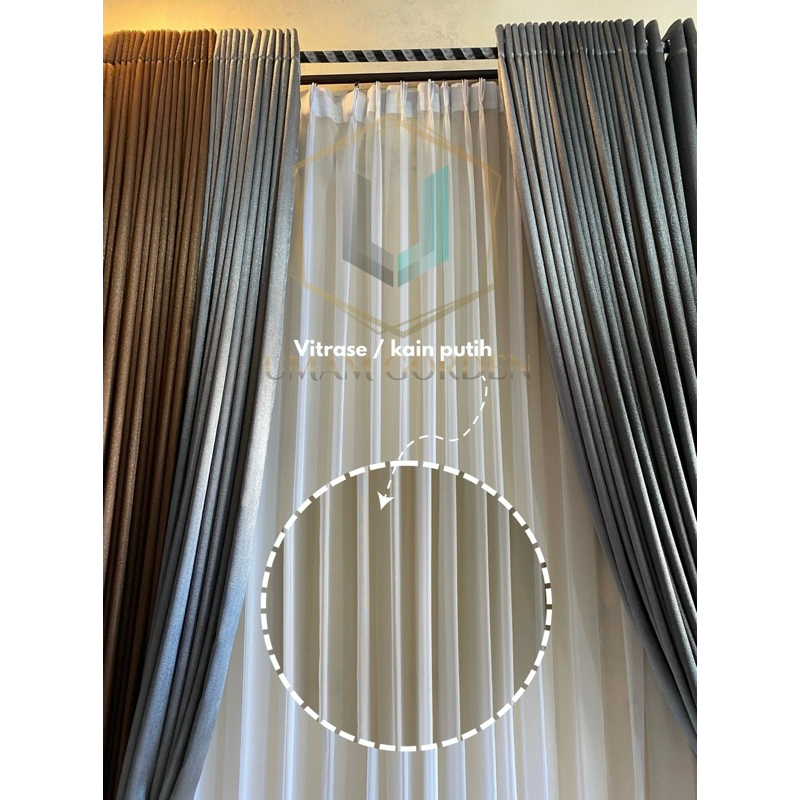 Gorden Vitrase Putih Transparan