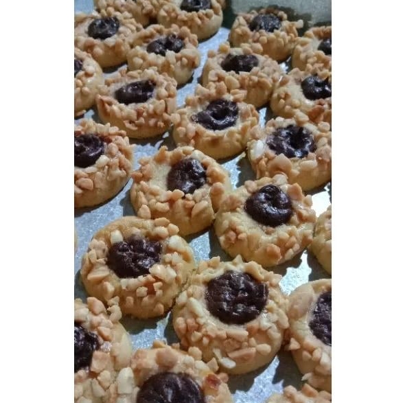 

Kue kering Thumbrint coklat Choco Thumbrin Homemade Kue Lebaran Hampers Imlek