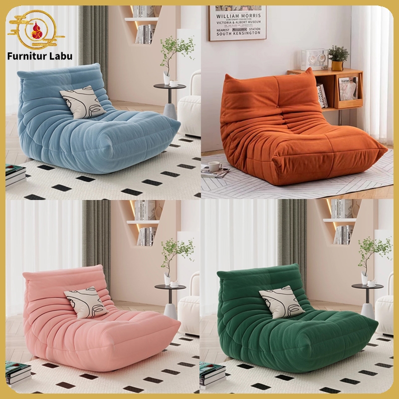 Sofa 1 seater Minimalis Ruang Tamu/Sofa Spons kompresi vakum/Sofa santai Nordik/Sofa Ulat Nyaman Pre