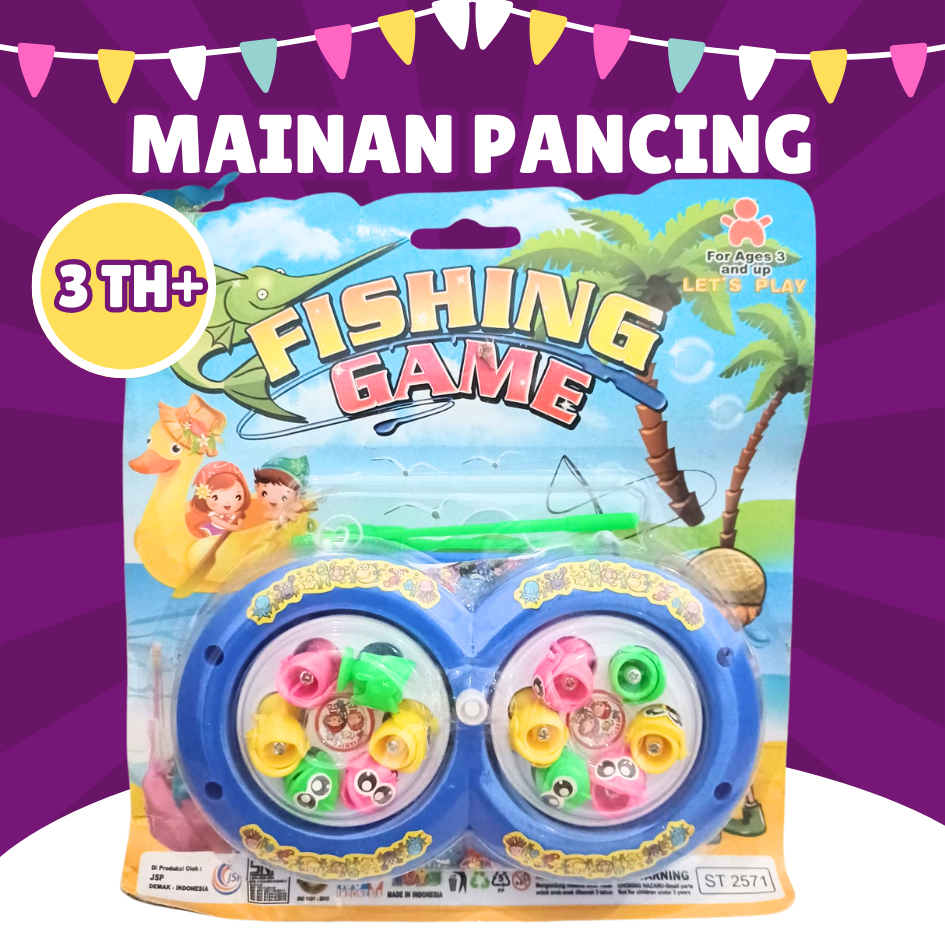 Mainan Pancing Anak - Mainan Anak Pancingan Ikan Magnet -  Mainan Mancing -  Pancingan Mainan