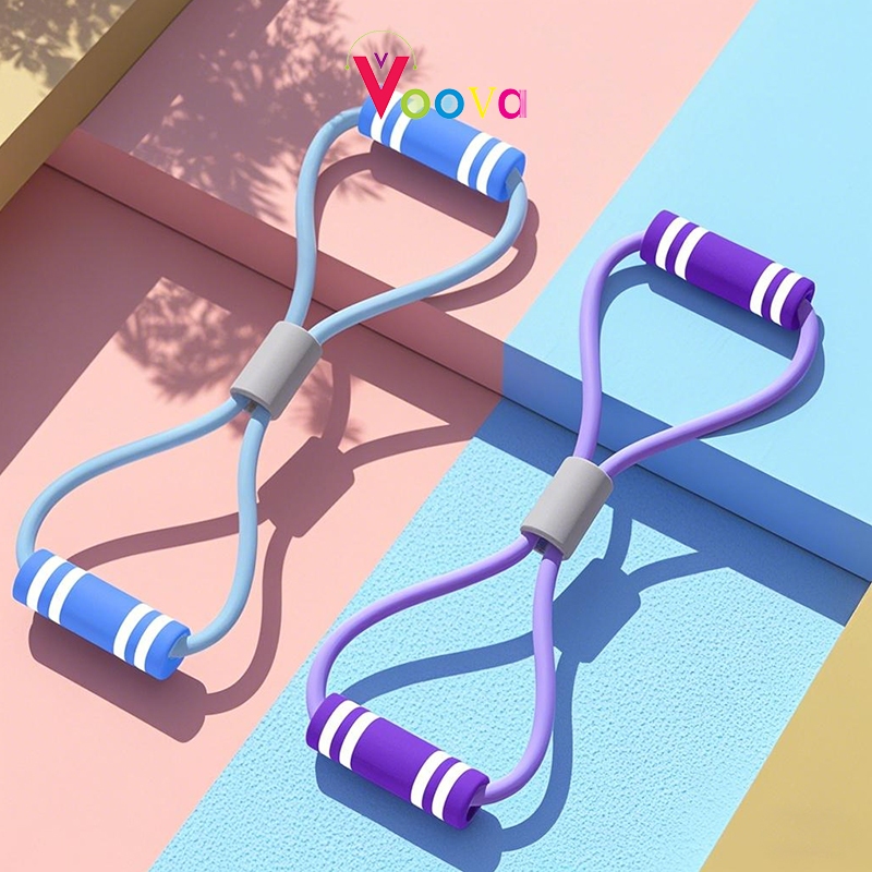 VOOVA Tali Yoga Senam Gym Elastis Tali Stretching Fitness Rope Bantu Otot Tali Stretching Fitness Gy