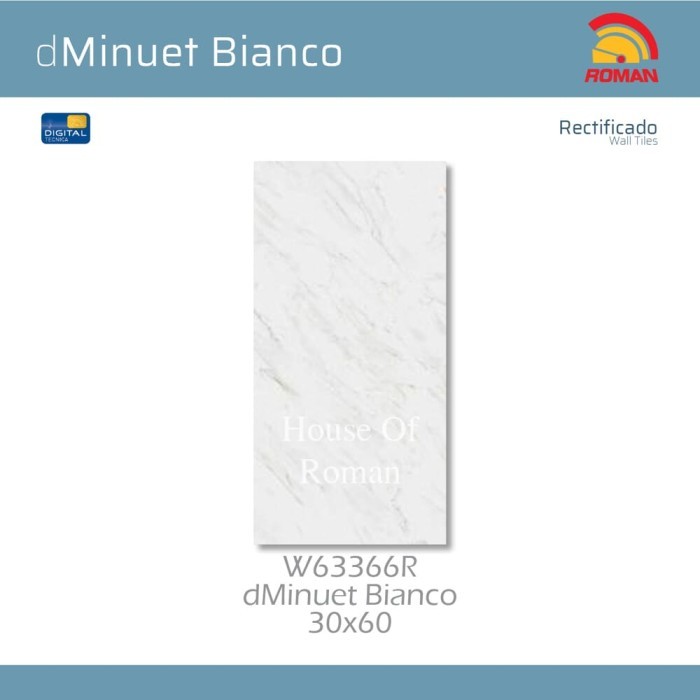 ROMAN KERAMIK dMinuet Bianco 30x60R W63366R ROMAN KERAMIK