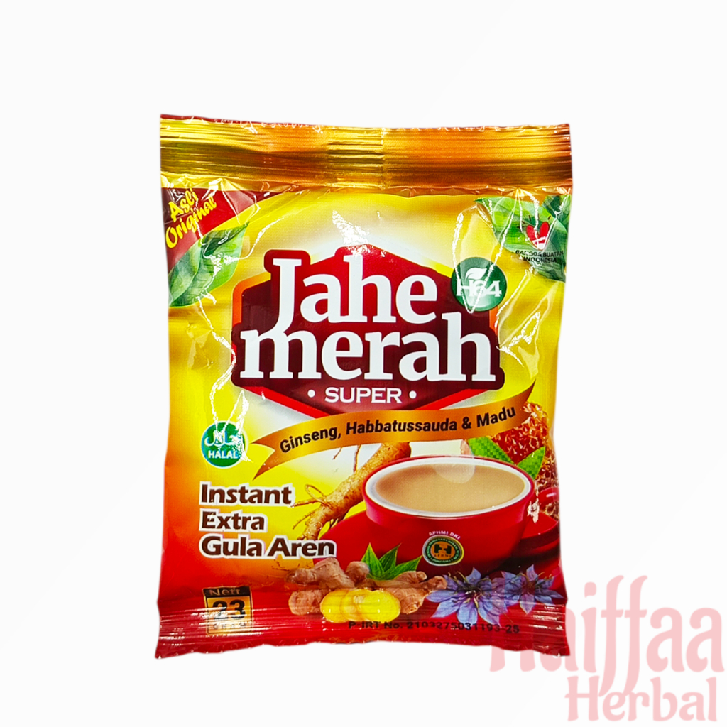 

Jahe Merah Super Mix Minuman Jahe Seduh Instant Origianl Persaset