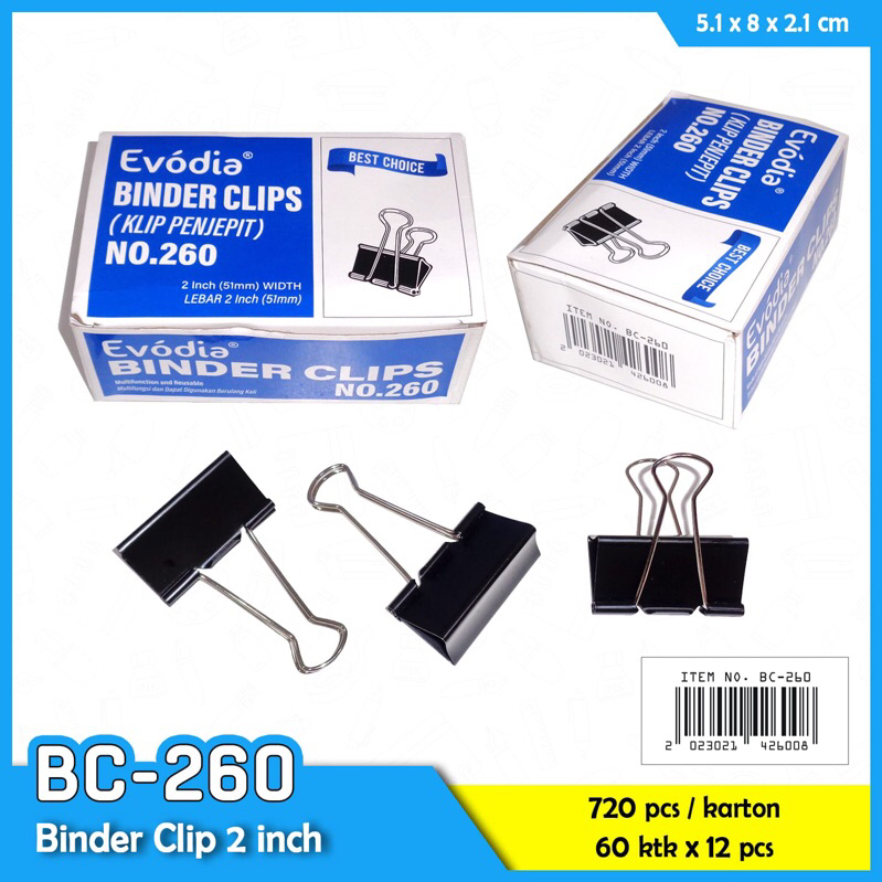 1pack Binder Clip 260(51mm) Besar clip kertas besar