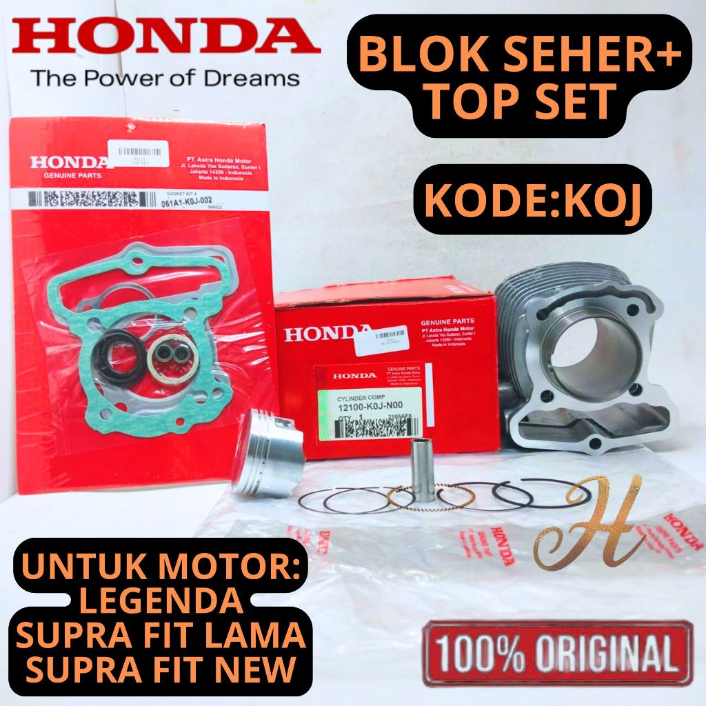 BLOK SEHER+TOP SET GARANSI HONDA KOJ LEGENDA,SUPRA FIT LAMA,SUPRA FIT NEW 100% ASLI ORIGINAL HONDA