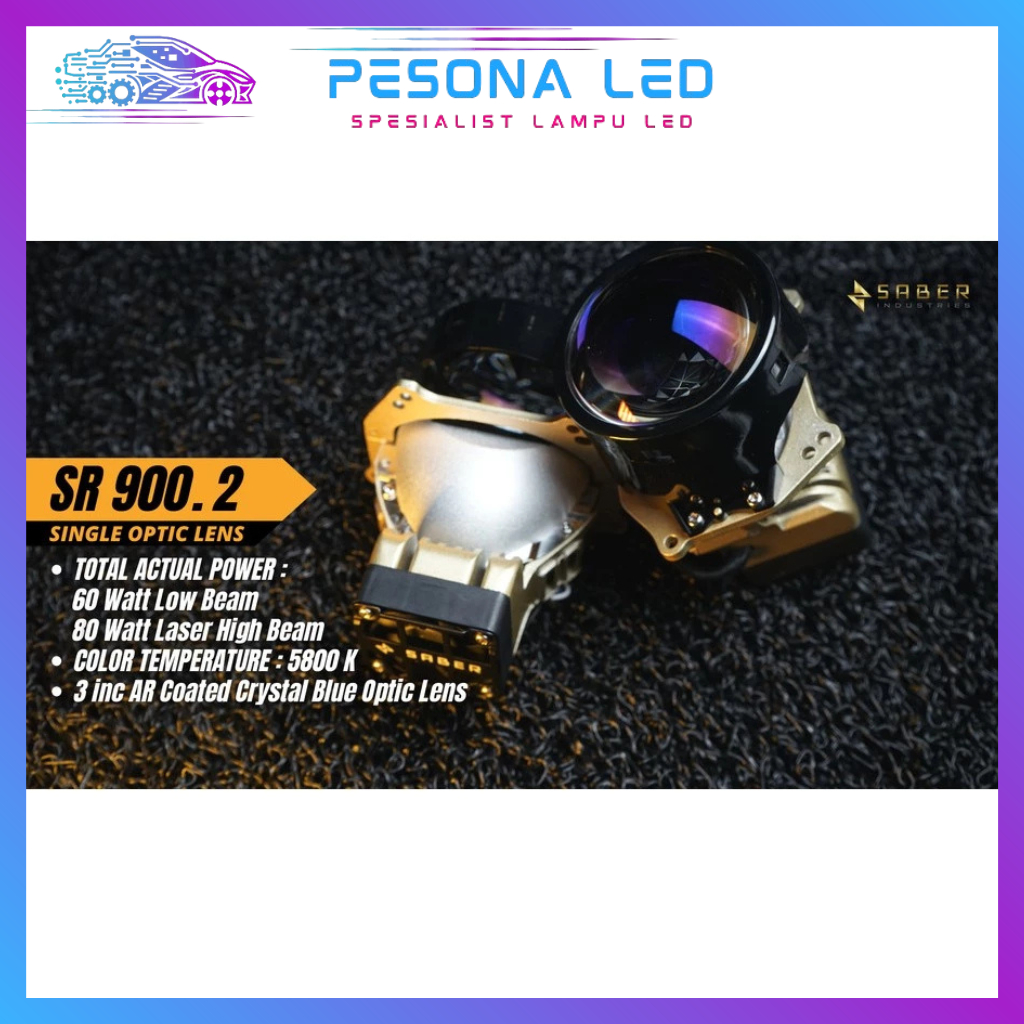 SABER SR900.2 HEADLAMP MOBIL LED PROJIE PROJECTOR MOBIL / SABER SR900