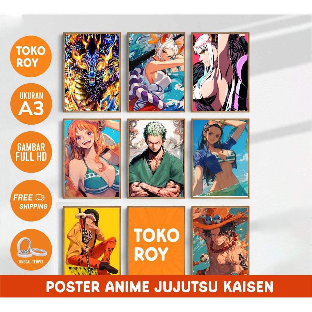 Poster Dinding Anime One Piece A3 Wallpaper Hiasan Dinding