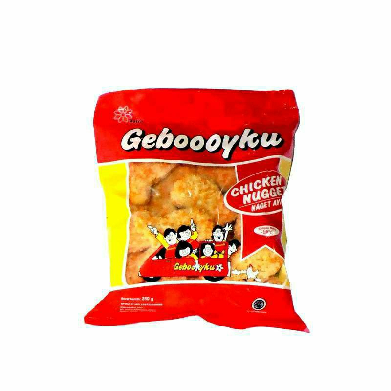 frozeen food - nugget ayam geboyku 250g by pasar Tasik online
