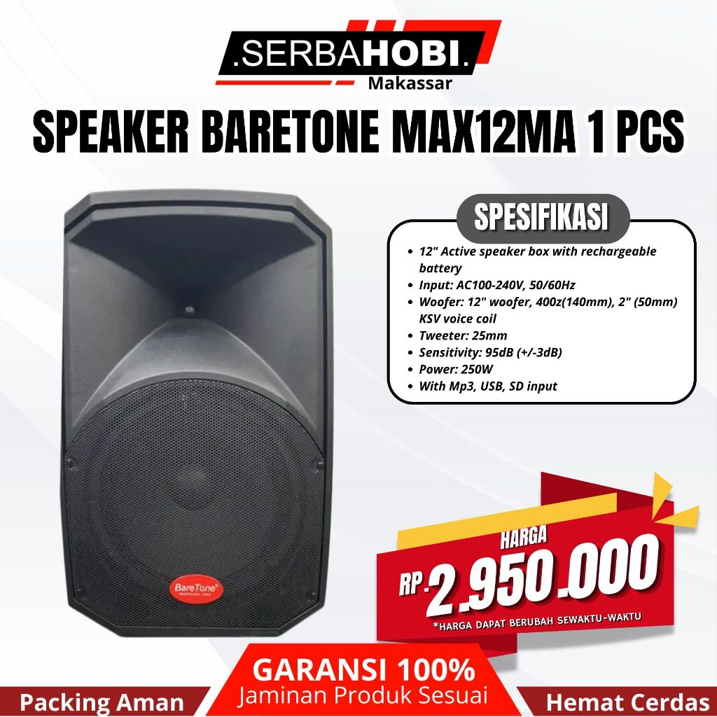 Speaker Aktif Baretone MAX12MA Original Sound