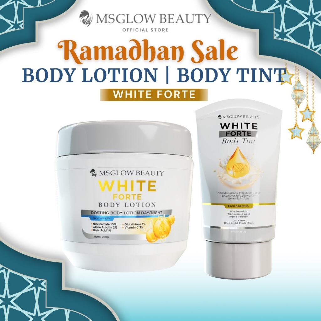 MS Glow - White Forte Body Lotion - HB Dosting Body Lotion Day/Night - White Forte Body Tint - Hb Fo
