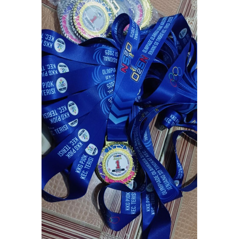 

(HANYA DI CO APABILA CUSTOM TALI) Custom Lanyard Tali Pita Medali Sablon Minimal order 12 pcs