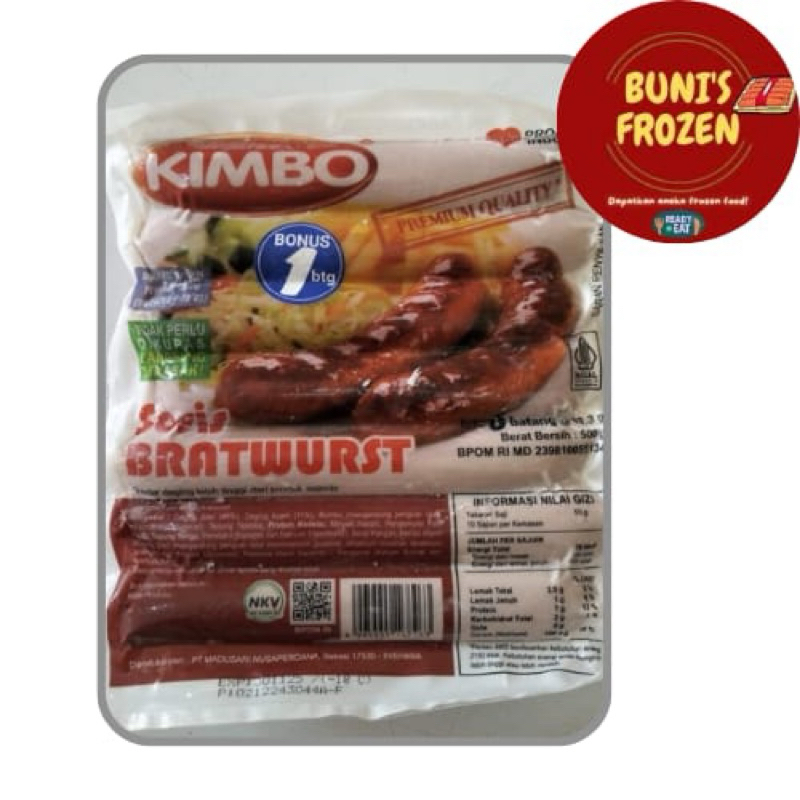 

Kimbo Sosis Bratwurst 500g