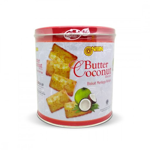 

Nissin Butter Coconut 345gr Biskuit Rasa Kelapa Kemasan Kaleng